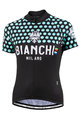 BIANCHI MILANO Koszulka kolarska z krótkim rękawem - CROSIA LADY - niebieski/czarny