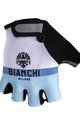 BIANCHI MILANO Kolarskie rękawiczki z krótkimi palcami - ENAS - biały/jasnoniebieski