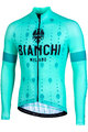 BIANCHI MILANO Letnia koszulka kolarska z długim rękawem - PERTICARA - zielony