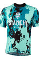 BIANCHI MILANO Koszulka kolarska z krótkim rękawem - POZZILLO MTB - zielony/czarny/niebieski