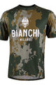 BIANCHI MILANO Koszulka kolarska z krótkim rękawem - POZZILLO MTB - zielony/brązowy