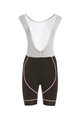 BIEMME Krótkie spodnie kolarskie z szelkami - FLEX LADY - biały/czarny/różowy