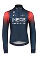 BIORACER Zimowa koszulka kolarska z długim rękawem - INEOS GRENADIERS '22 - niebieski/czerwony