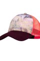 BUFF Czapka kolarska - TRUCKER DERAMA - bordowy/pomarańczowy