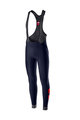 CASTELLI Długie spodnie kolarskie z szelkami - VELOCISSIMO 4 WINTER - niebieski