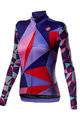 CASTELLI Zimowa koszulka kolarska z długim rękawem - TRIANGOLO MID LADY W - fioletowy/kolorowy