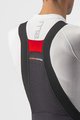 CASTELLI Długie spodnie kolarskie z szelkami - SORPASSO RoS WINTER - czerwony/czarny