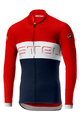CASTELLI Letnia koszulka kolarska z długim rękawem - PROLOGO VI SUMMER - niebieski/czerwony/beżowy