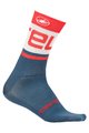 CASTELLI Kolarskie klasyczne skarpetki - FREE KIT 13 - czerwony/jasnoniebieski/biały/niebieski