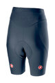 CASTELLI Krótkie spodnie kolarskie bez szelek - PREMIO 2 W LADY - niebieski