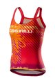 CASTELLI Podkoszulek kolarski - UPF0 LADY - kolorowy/pomarańczowy