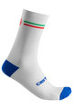CASTELLI Kolarskie klasyczne skarpetki - ITALIA 15 - biały/jasnoniebieski