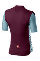 CASTELLI Koszulka kolarska z krótkim rękawem - ENTRATA V - bordowy/jasnoniebieski
