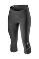 CASTELLI Kolarskie spodnie 3/4 bez szelek - VELOCISSIMA 2 LADY - szary