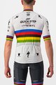 CASTELLI Koszulka kolarska z krótkim rękawem - QUICK-STEP 2022 COMPETIZIONE - tęczowy/biały