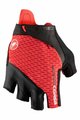 CASTELLI Kolarskie rękawiczki z krótkimi palcami - ROSSO CORSA PRO V - czerwony