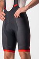 CASTELLI Krótkie spodnie kolarskie z szelkami - COMPETIZIONE KIT - czarny/czerwony