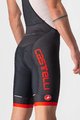 CASTELLI Krótkie spodnie kolarskie z szelkami - COMPETIZIONE KIT - czarny/czerwony