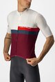 CASTELLI Koszulka kolarska z krótkim rękawem - A BLOCCO - beżowy/bordowy/czerwony/niebieski