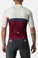 CASTELLI Koszulka kolarska z krótkim rękawem - A BLOCCO - beżowy/bordowy/czerwony/niebieski