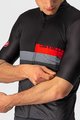 CASTELLI Koszulka kolarska z krótkim rękawem - A BLOCCO - czarny/szary/czerwony