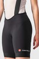 CASTELLI Krótkie spodnie kolarskie z szelkami - ENDURANCE LADY  - czarny
