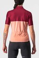 CASTELLI Koszulka kolarska z krótkim rękawem - VELOCISSIMA LADY - bordowy/różowy