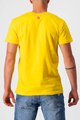 CASTELLI Kolarska koszulka z krótkim rękawem - VENTAGLIO TEE - żółty