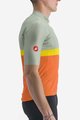CASTELLI Koszulka kolarska z krótkim rękawem - A BLOCCO - pomarańczowy/bordowy/zielony/żółty