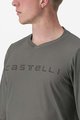CASTELLI Letnia koszulka kolarska z długim rękawem - TRAIL TECH 2 - szary