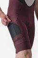 CASTELLI Krótkie spodnie kolarskie z szelkami - UNLIMITED CARGO - bordowy