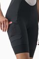 CASTELLI Krótkie spodnie kolarskie z szelkami - UNLIMITED CARGO LADY - czarny