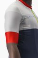 CASTELLI Koszulka kolarska z krótkim rękawem - SEZIONE - kość słoniowa/niebieski/czerwony