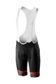 CASTELLI Krótkie spodnie kolarskie z szelkami - VOLO - biały/czarny