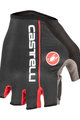 CASTELLI Kolarskie rękawiczki z krótkimi palcami - CIRCUITO - czarny/czerwony