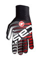 CASTELLI Kolarskie rękawiczki z długimi palcami - DILUVIO C - czarny/czerwony