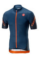 CASTELLI Koszulka kolarska z krótkim rękawem - ENTRATA 3.0 - niebieski/pomarańczowy