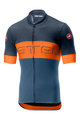 CASTELLI Koszulka kolarska z krótkim rękawem - PROLOGO VI - pomarańczowy/niebieski
