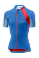CASTELLI Koszulka kolarska z krótkim rękawem - SCHEGGIA 2.0 LADY - niebieski/czerwony
