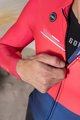 GOBIK Zimowa koszulka kolarska z długim rękawem - SUPERCOBBLE - niebieski/czerwony