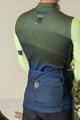 GOBIK Zimowa koszulka kolarska z długim rękawem - COBBLE - antracyt/zielony/niebieski
