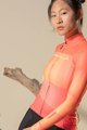 GOBIK Zimowa koszulka kolarska z długim rękawem - COBBLE LADY - pomarańczowy/różowy
