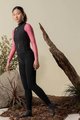 GOBIK Zimowa koszulka kolarska z długim rękawem - COBBLE BLEND LADY - czarny/kość słoniowa/różowy