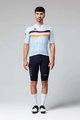 GOBIK Koszulka kolarska z krótkim rękawem - STARK - jasnoniebieski/bordowy/pomarańczowy