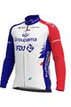 ALÉ Zimowa koszulka kolarska z długim rękawem - GROUPAMA FDJ 2021 - czerwony/niebieski/biały