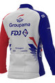 ALÉ Zimowa koszulka kolarska z długim rękawem - GROUPAMA FDJ 2021 - czerwony/niebieski/biały