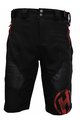 HAVEN Krótkie spodnie kolarskie bez szelek - RAINBRAIN - czarny/czerwony