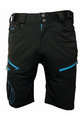 HAVEN Krótkie spodnie kolarskie bez szelek - NAVAHO SLIMFIT - czarny/niebieski