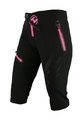 HAVEN Krótkie spodnie kolarskie bez szelek - ENERGY THREEQ 3/4 W - różowy/czarny