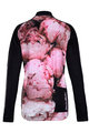 HOLOKOLO Zimowa koszulka kolarska z długim rękawem - PEONY LADY WINTER - czarny/różowy